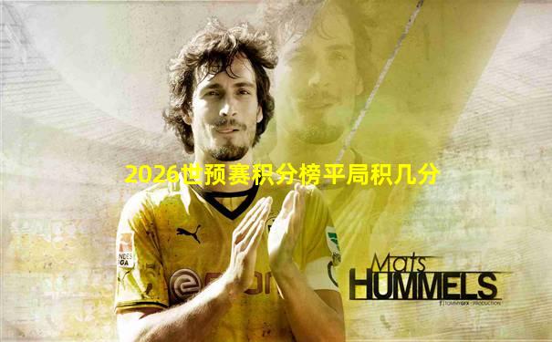 2026世预赛积分榜平局积几分